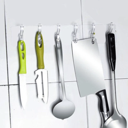 (🎉New Year Sale - 49% OFF) Multifunctional Transparent 6 Hooks ⚡-SLOOSELYK