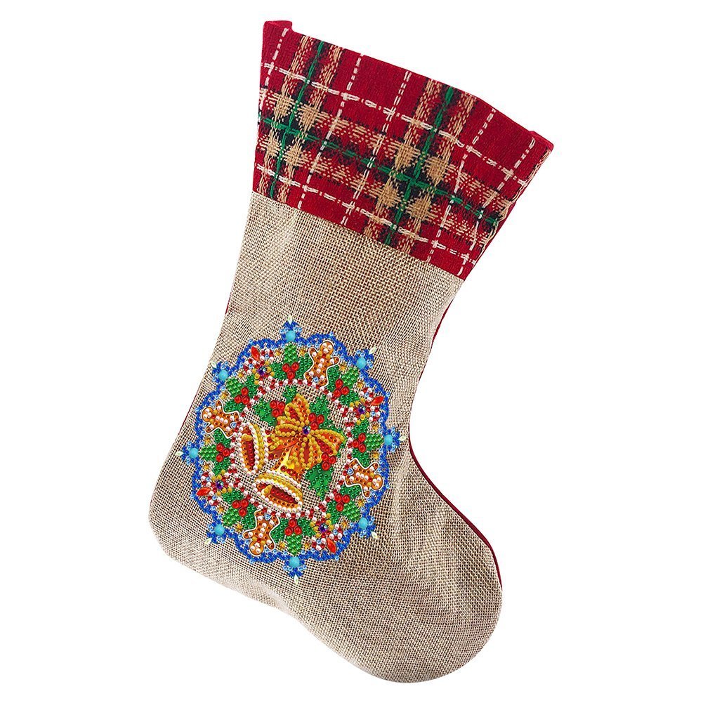 (🎁🔥HOT SALE - 49% OFF) 5D Diamond Painting Xmas Rhinestone Sock Embroidery Mosaic Gift Bag-SLOOSELYK