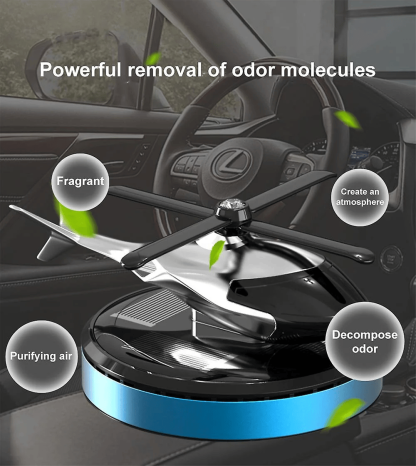 (⏰49% OFF)-🎁Metal Solar Helicopter Air Freshener v2.0 - 🔥Free air freshener-SLOOSELYK