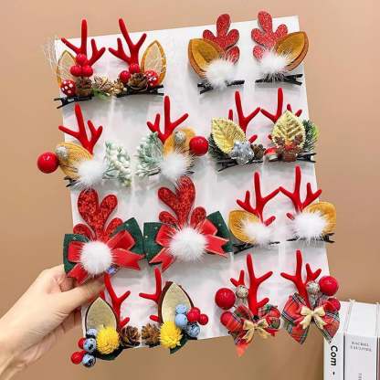 (🎁Christmas Hot Sale- 48% OFF🎁) Reindeer Antlers Xmas Hair Clip-SLOOSELYK