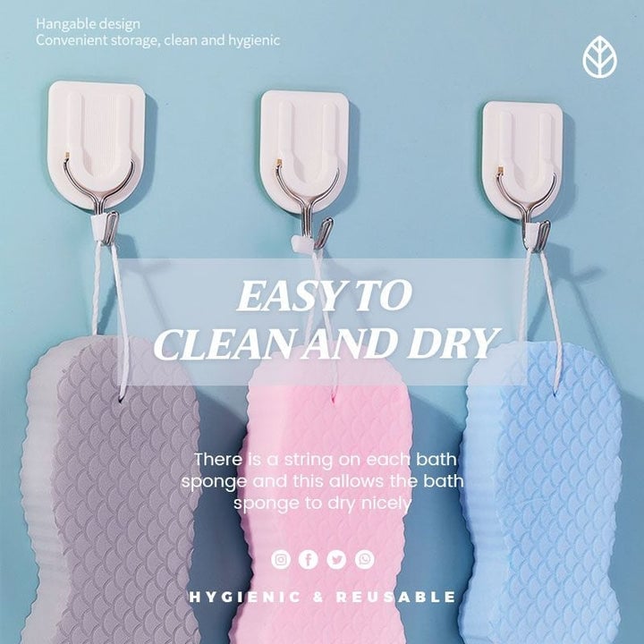 (48% OFF) 2PCS/SET Super Soft Exfoliating Bath Sponge-SLOOSELYK