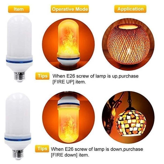 LED Flame Light Bulb With Gravity Sensing Effect-SLOOSELYK