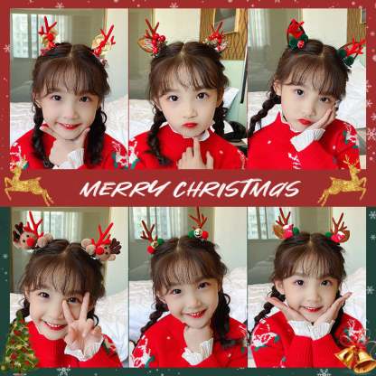 (🎁Christmas Hot Sale- 48% OFF🎁) Reindeer Antlers Xmas Hair Clip-SLOOSELYK
