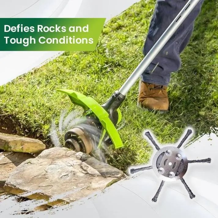 Universal Steel Wire Trimmer Head Replacement-Heavy-Duty Weed Brush Cutter