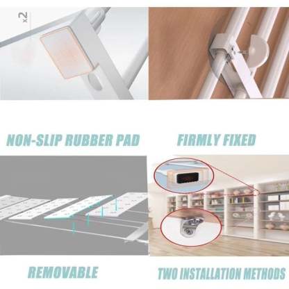 Expandable Closet Tension Shelf Storage Rack for Wardrobe, Kitchen, Bathroom-SLOOSELYK