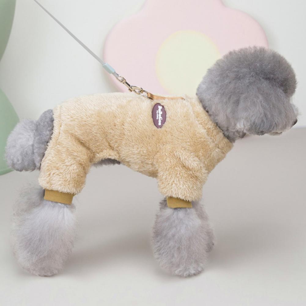 (48% OFF) Fleece Pet Elastic Jumpsuit with Pull Ring-SLOOSELYK