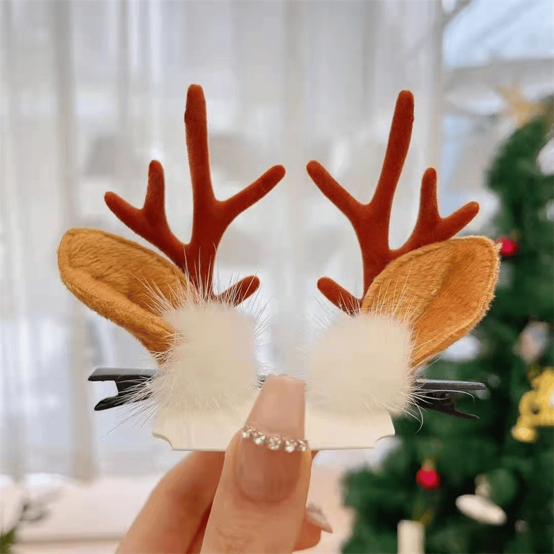(🎁Christmas Hot Sale- 48% OFF🎁) Reindeer Antlers Xmas Hair Clip-SLOOSELYK