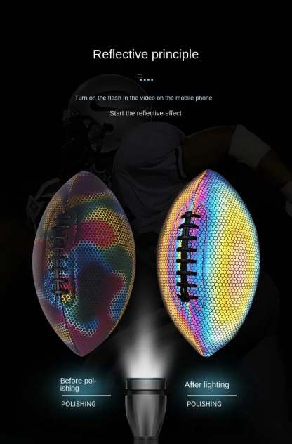 HOLOGRAPHIC GLOWING REFLECTIVE FOOTBALL-SLOOSELYK