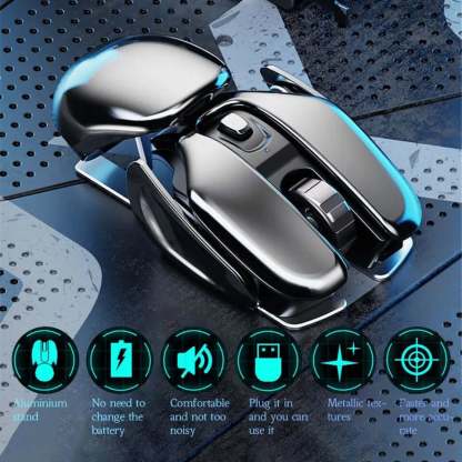 Wireless Ergonomics Metal Mouse-SLOOSELYK