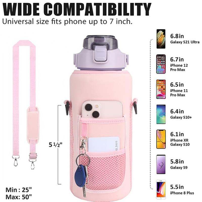 2L Large Capacity Water Bottle with Holder Bag-SLOOSELYK
