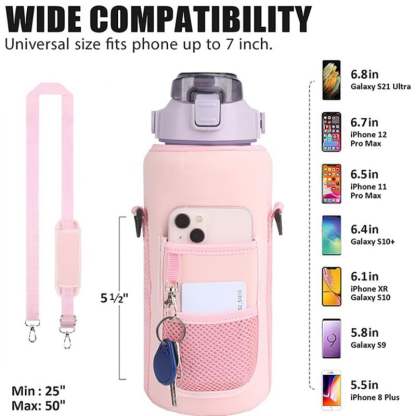2L Large Capacity Water Bottle with Holder Bag-SLOOSELYK