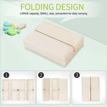 🔥BUY 2 GET 1 FREE - Daily Pill Organizer, 7 Compartments Portable Pill Case Travel Pill Organizer,[Folding Design]Pill Box-SLOOSELYK