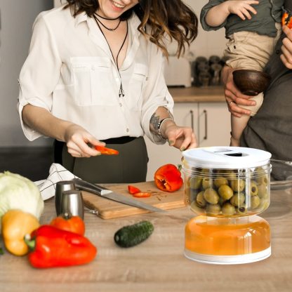 Pickle and Olives Jar Container with Strainer-SLOOSELYK