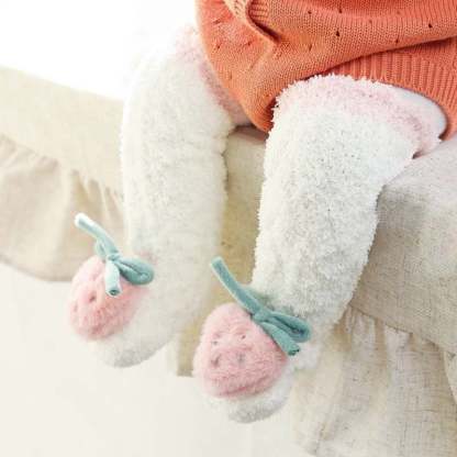 👶A Pair of Baby Cute Coral Fleece Socks-SLOOSELYK
