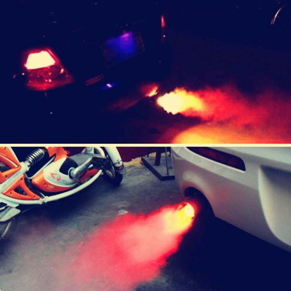 Car fire flame LED exhaust tip-SLOOSELYK