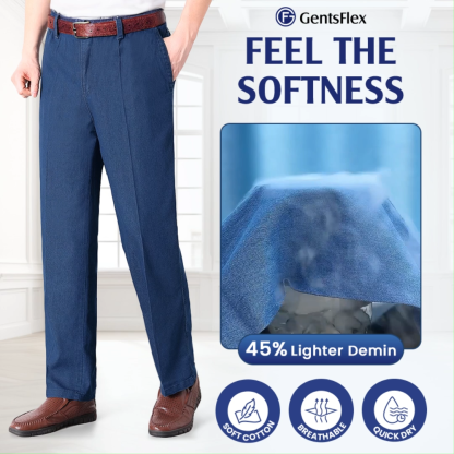 GentsFlex - Flexible Waist Straight Fit Comfort Denim