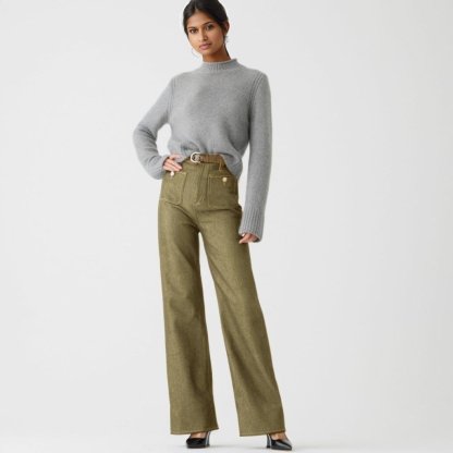 👖 Tummy Control Sailor Wide Leg Trouser