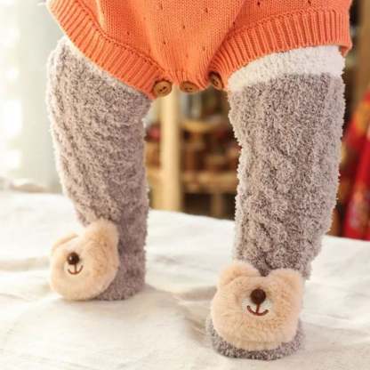 👶A Pair of Baby Cute Coral Fleece Socks-SLOOSELYK