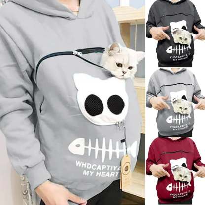 Cat Lovers Hoodie Cuddle Pouch-SLOOSELYK
