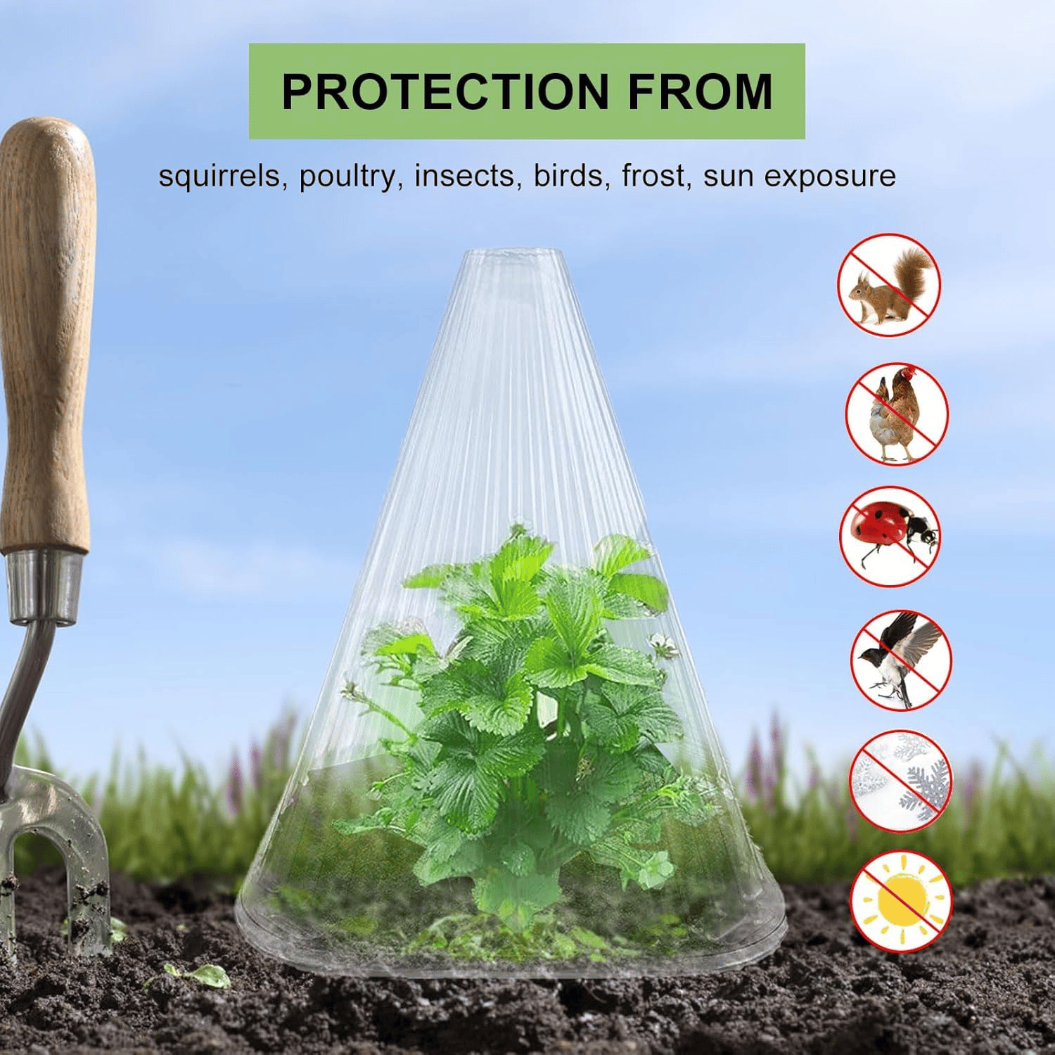 🌿Gardening Greenhouse Plant Covers 🌱Reusable, light-transmitting and breathable💪Prevent🐛insect🐓Poultry❄Frost🌧Rain🌪Wind