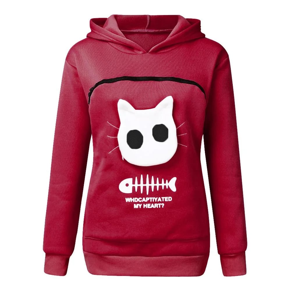 Cat Lovers Hoodie Cuddle Pouch-SLOOSELYK