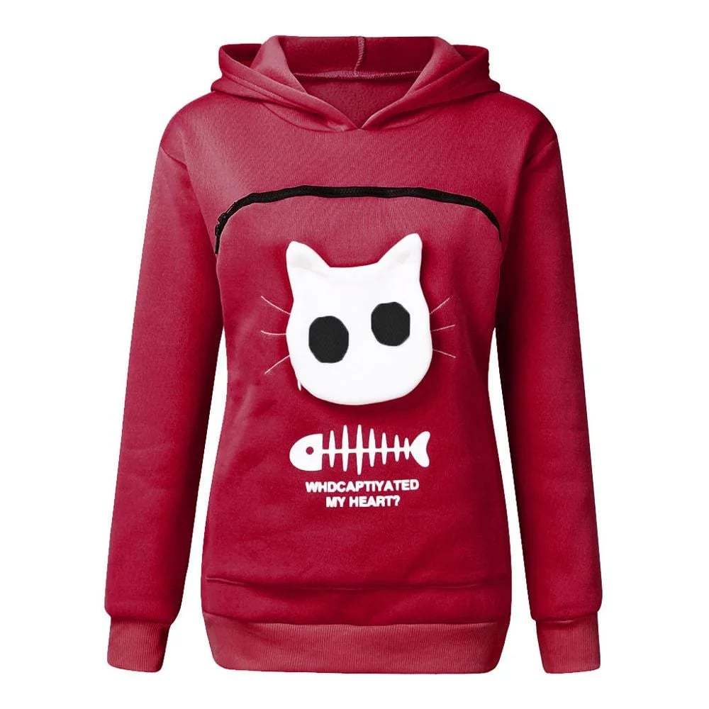 Cat Lovers Hoodie Cuddle Pouch-SLOOSELYK