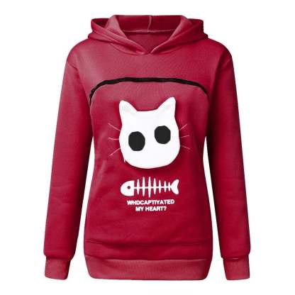 Cat Lovers Hoodie Cuddle Pouch-SLOOSELYK