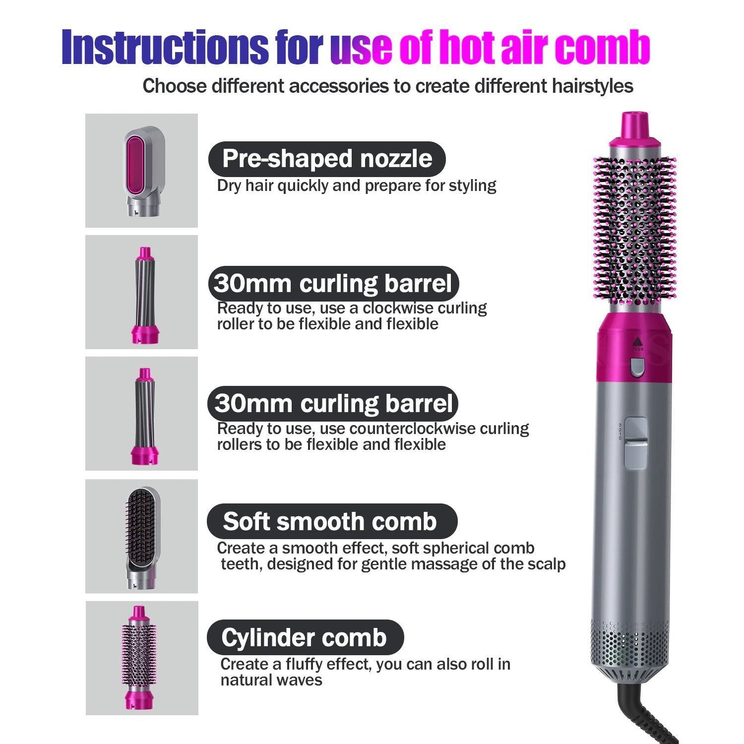 🎉Last Day Promotion 75% OFF🔥 5 in 1 Complete Hair Styler-SLOOSELYK