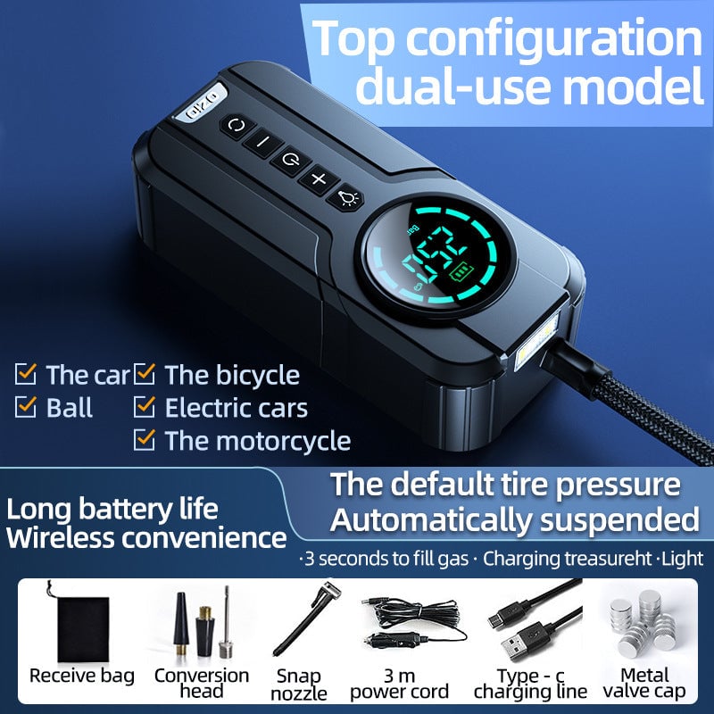 1min Fast Filling Mini Portable Tire Inflator-SLOOSELYK