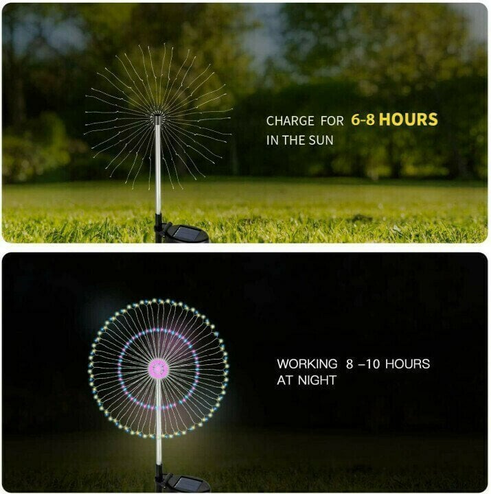 Waterproof  Solar Garden Fireworks Lamp-SLOOSELYK