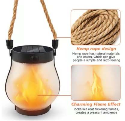 🔥🔥Dancing flame Solar Lantern Outdoor Lights