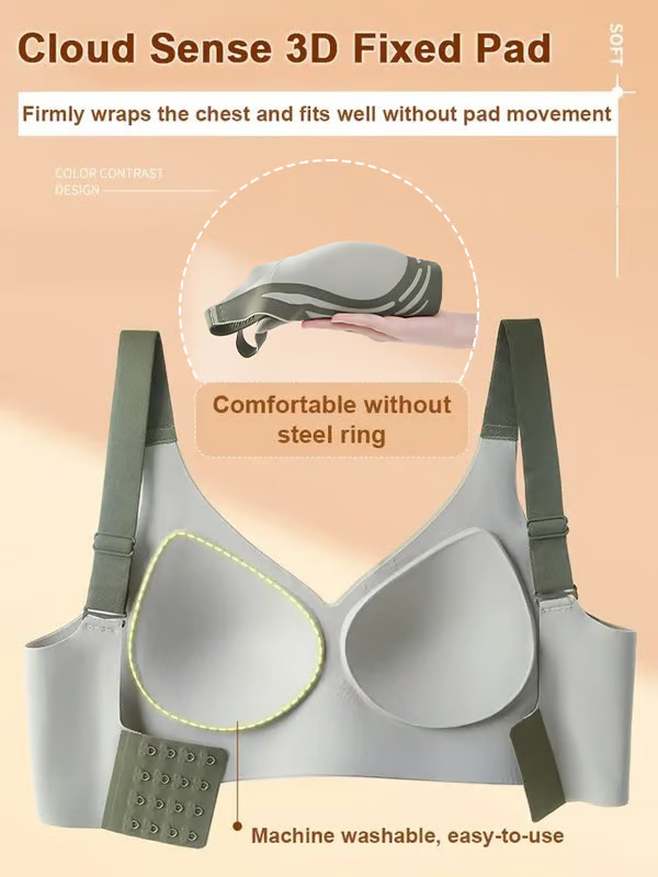 🔥Clearance Sale Buy 1 Get 3 Packs🎁Super gather bra | Wireless Push-up Bra👍No more sagging breasts