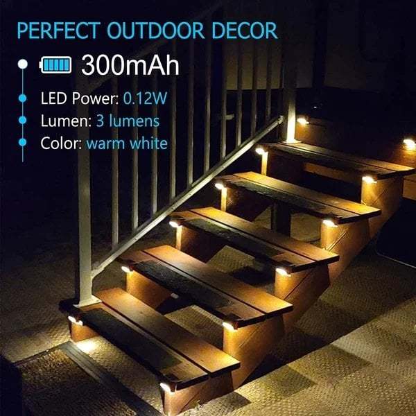 LED Solar Lamp Path Staircase Outdoor Waterproof Wall Light-SLOOSELYK