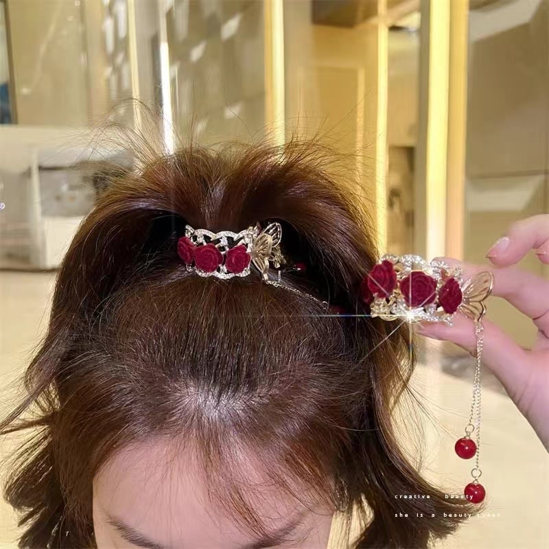 🎅Early Christmas Sale🔥Create a noble elegance - 🌹 Vintage rose hairpins 🌹-SLOOSELYK