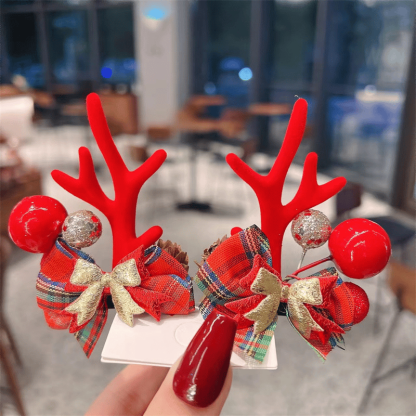 (🎁Christmas Hot Sale- 48% OFF🎁) Reindeer Antlers Xmas Hair Clip-SLOOSELYK