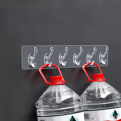 (🎉New Year Sale - 49% OFF) Multifunctional Transparent 6 Hooks ⚡-SLOOSELYK