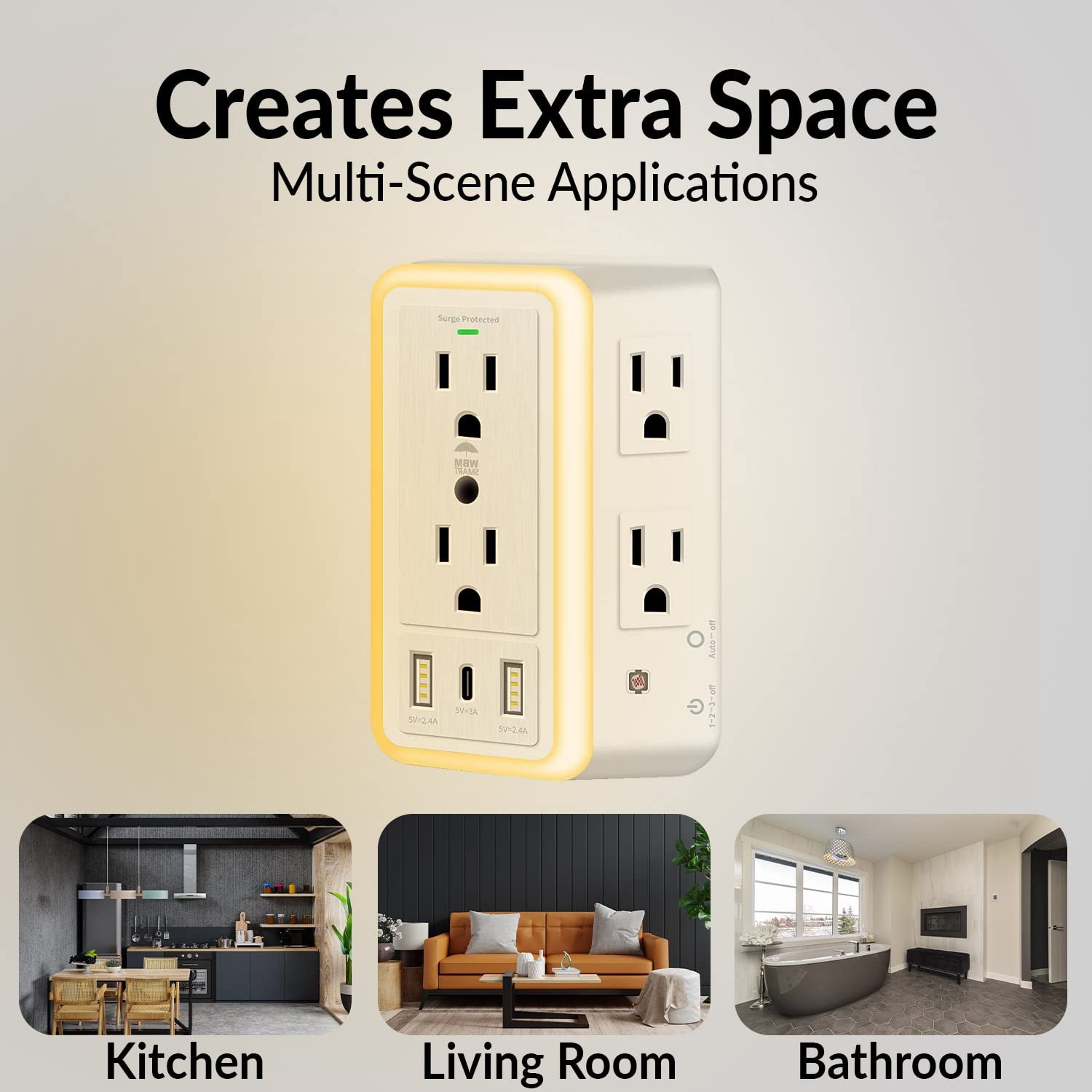 ✨ Multi Plug Outlet Surge Protector-SLOOSELYK