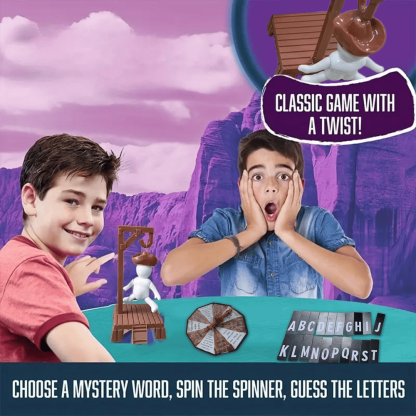 🏆Flash Sale⚡Magnetic Hangman Mystery Word Game - Interactive Family Board Game with Collapsing Cowboy Hank | Fun Travel & Party Spelling Challenge for Kids & Adults