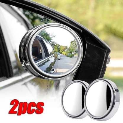 2 Pcs Car Round Frame Convex Blind Spot Mirror-SLOOSELYK
