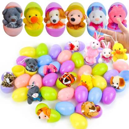 🎁Easter Hot Sale 50% OFF😍Prefilled Easter Eggs with Toys and Stickers for Egg Hunts