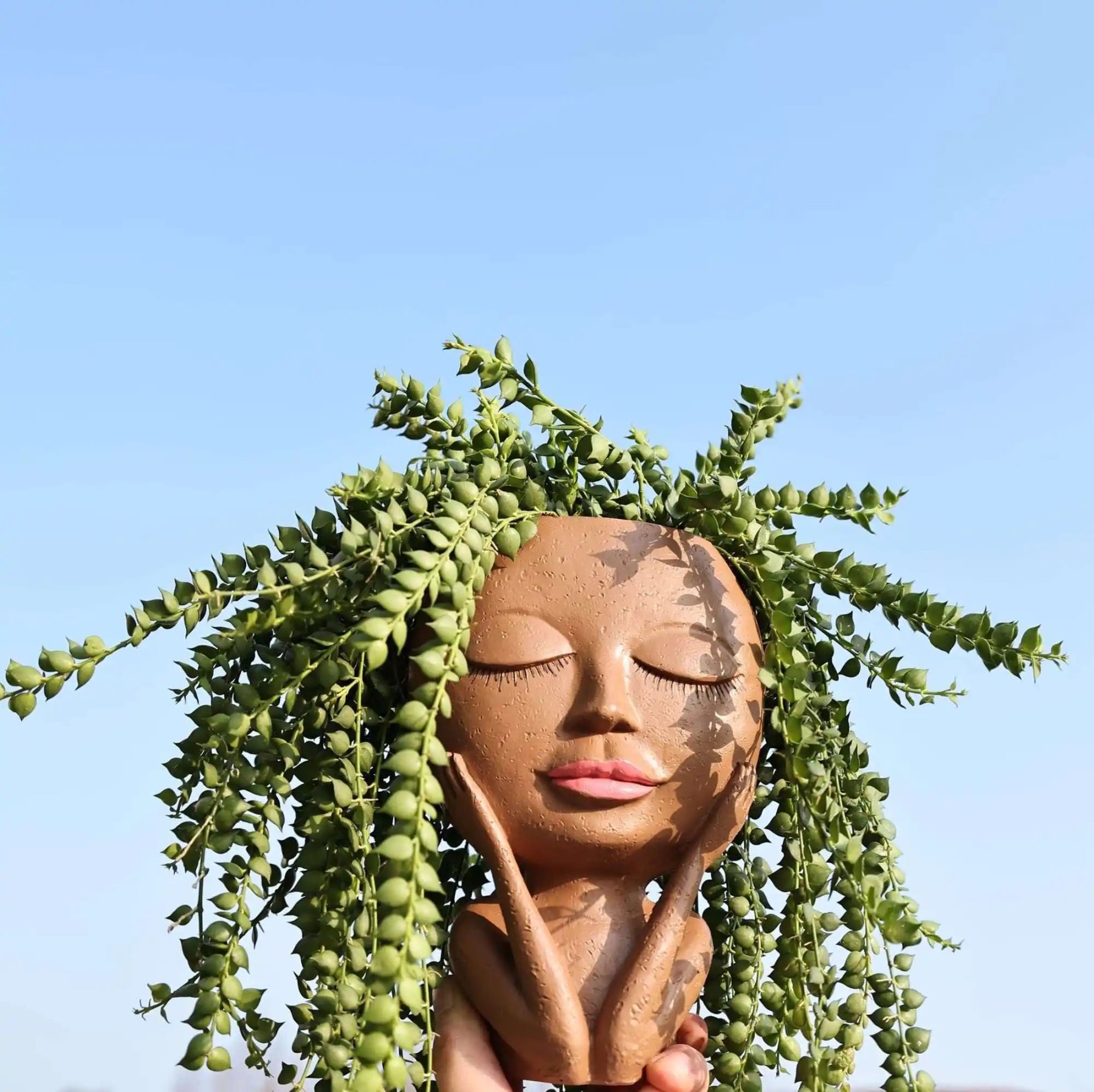 Cute Lady Face Plant Pot-SLOOSELYK