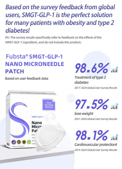 11Fubsta® SMGT-GLP-1 Nano Microneedle Patch 2.0 (✅Painless, long-lasting, addressing diabetes, obesity, and cardiovascular diseases) - 🔥See results in 7 days-SLOOSELYK
