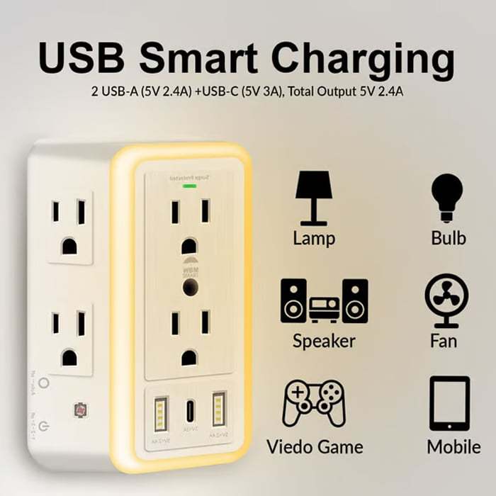 ✨ Multi Plug Outlet Surge Protector-SLOOSELYK