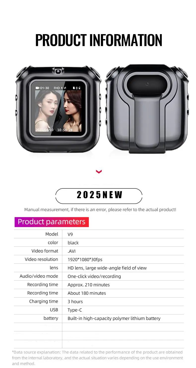 1080p High Definition ImageIntelligent Audio Recording Recorder