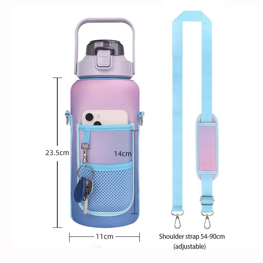 2L Large Capacity Water Bottle with Holder Bag-SLOOSELYK