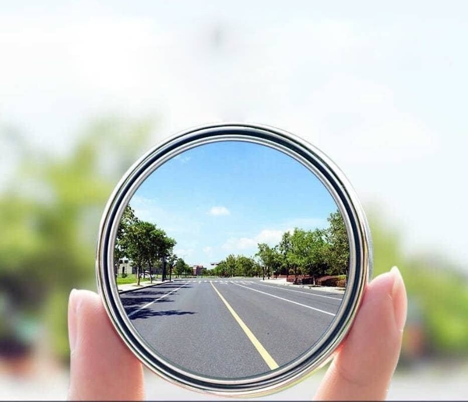 2 Pcs Car Round Frame Convex Blind Spot Mirror-SLOOSELYK