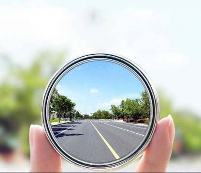 2 Pcs Car Round Frame Convex Blind Spot Mirror-SLOOSELYK
