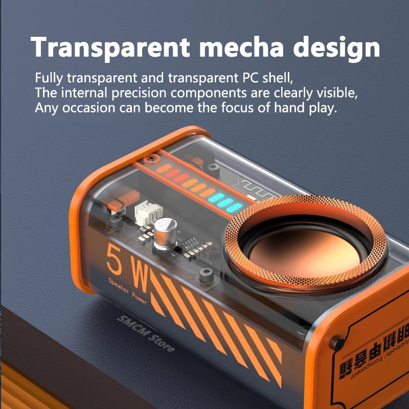 Tokyo Transparent mecha wireless bluetooth speaker-SLOOSELYK
