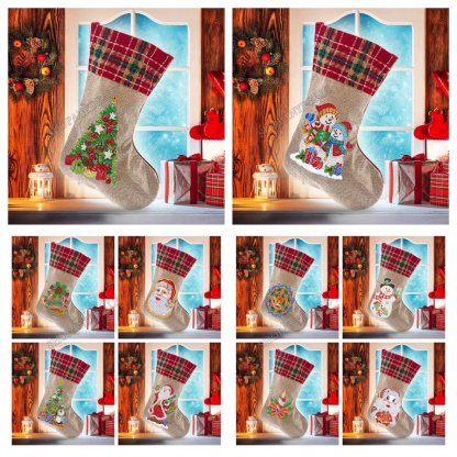 (🎁🔥HOT SALE - 49% OFF) 5D Diamond Painting Xmas Rhinestone Sock Embroidery Mosaic Gift Bag-SLOOSELYK