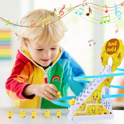 Funny Automatic Stair-Climbing Ducklings Cartoon Race Track Set-SLOOSELYK